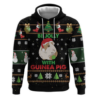 Guinea Pig Christmas Hoodie Be Jolly With Guinea Pig - Wonder Print Shop