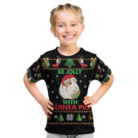 Guinea Pig Christmas Kid T Shirt Be Jolly With Guinea Pig - Wonder Print Shop
