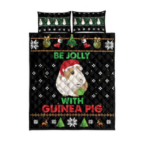 Guinea Pig Christmas Quilt Bed Set Be Jolly With Guinea Pig - Wonder Print Shop
