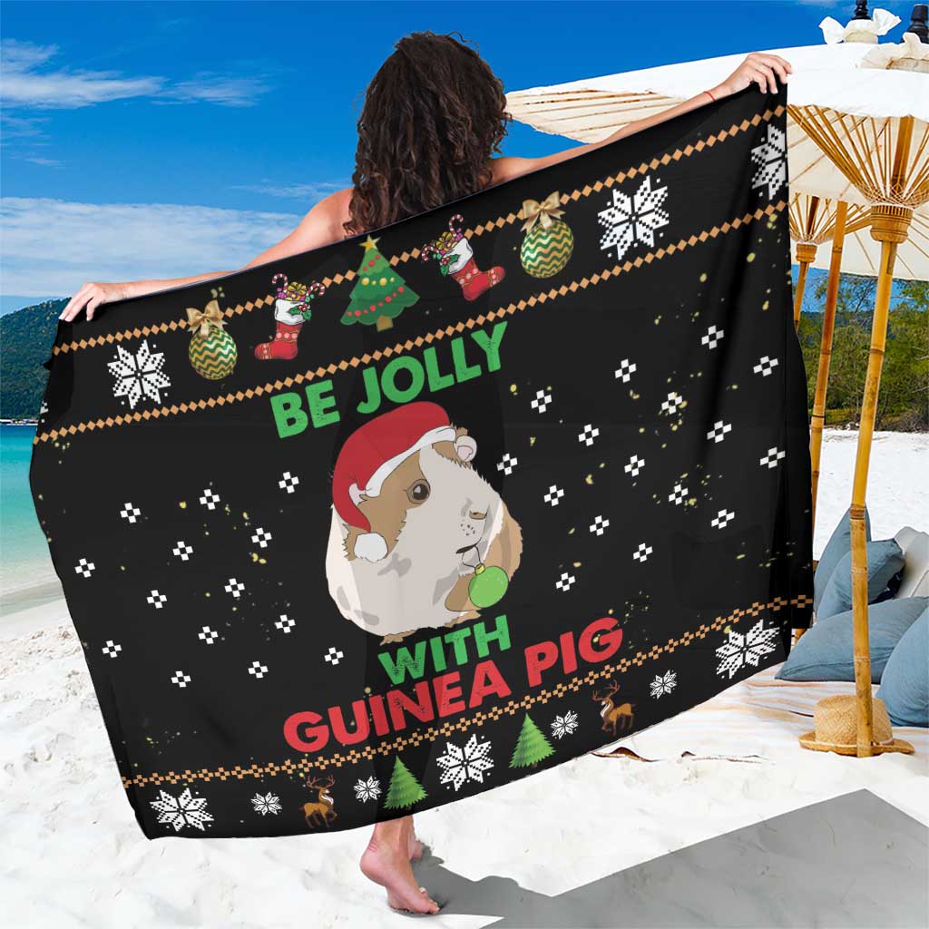 Guinea Pig Christmas Sarong Be Jolly With Guinea Pig - Wonder Print Shop