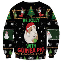 Guinea Pig Christmas Sweatshirt Be Jolly With Guinea Pig - Wonder Print Shop