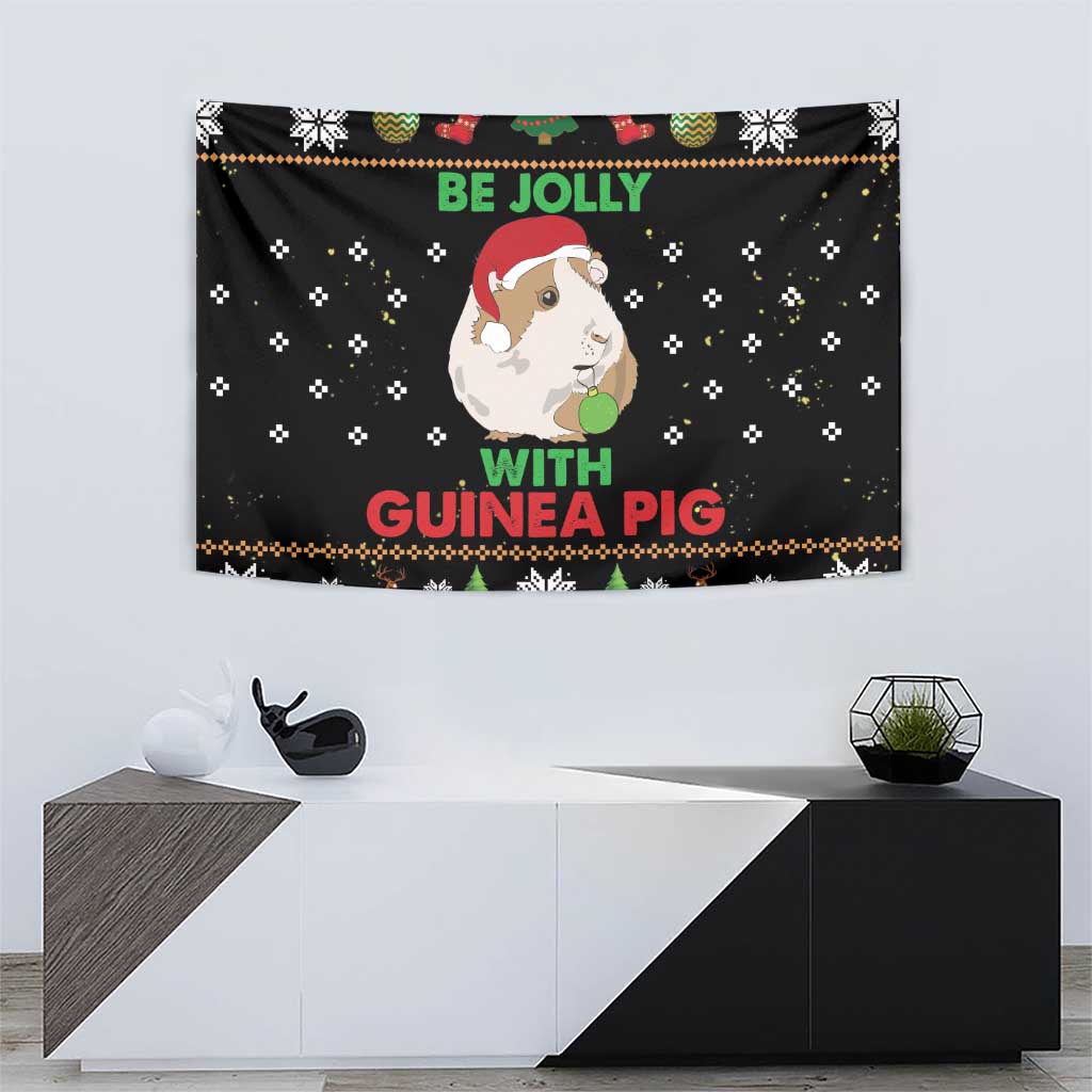 Guinea Pig Christmas Tapestry Be Jolly With Guinea Pig - Wonder Print Shop