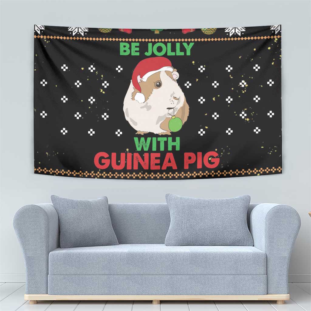 Guinea Pig Christmas Tapestry Be Jolly With Guinea Pig - Wonder Print Shop