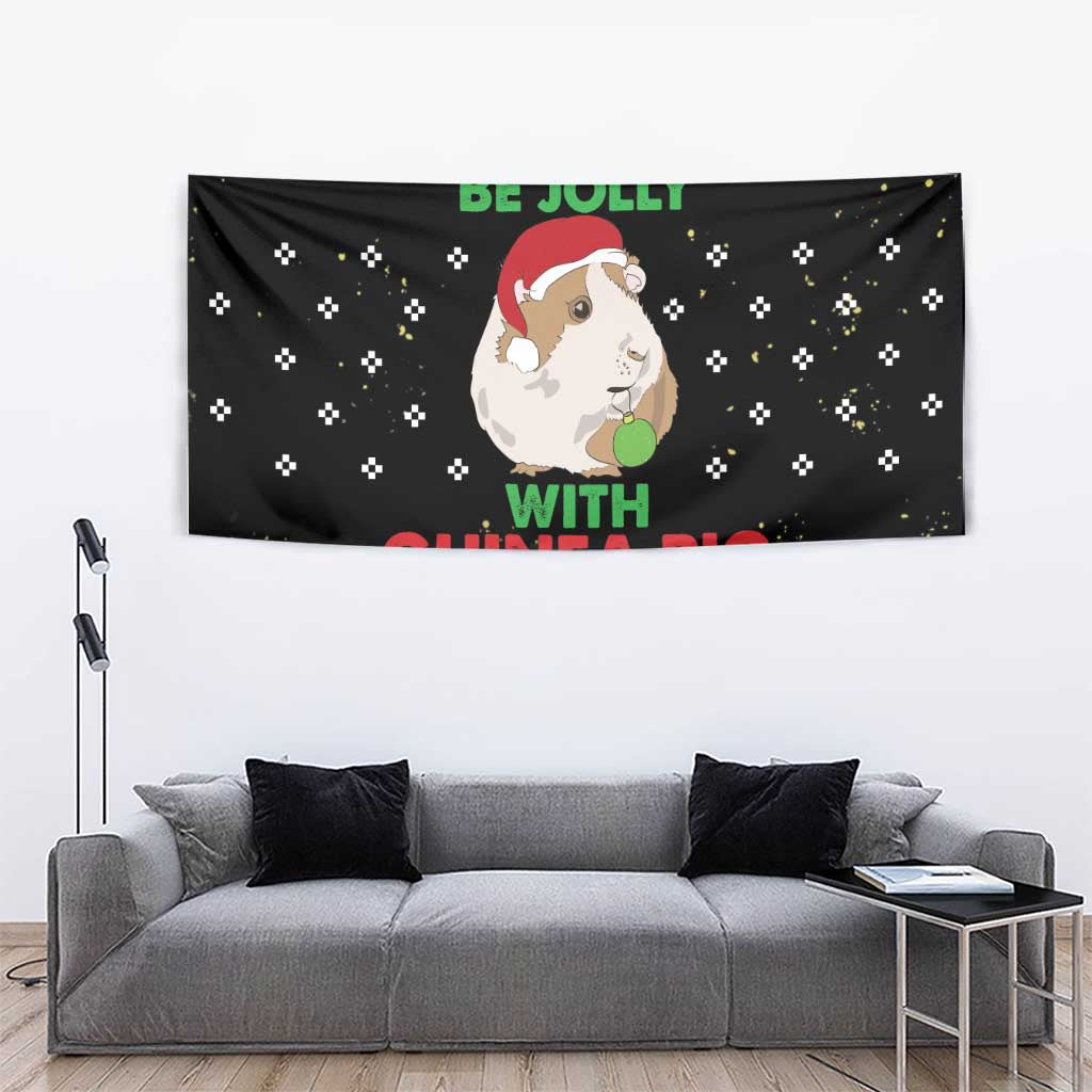 Guinea Pig Christmas Tapestry Be Jolly With Guinea Pig - Wonder Print Shop