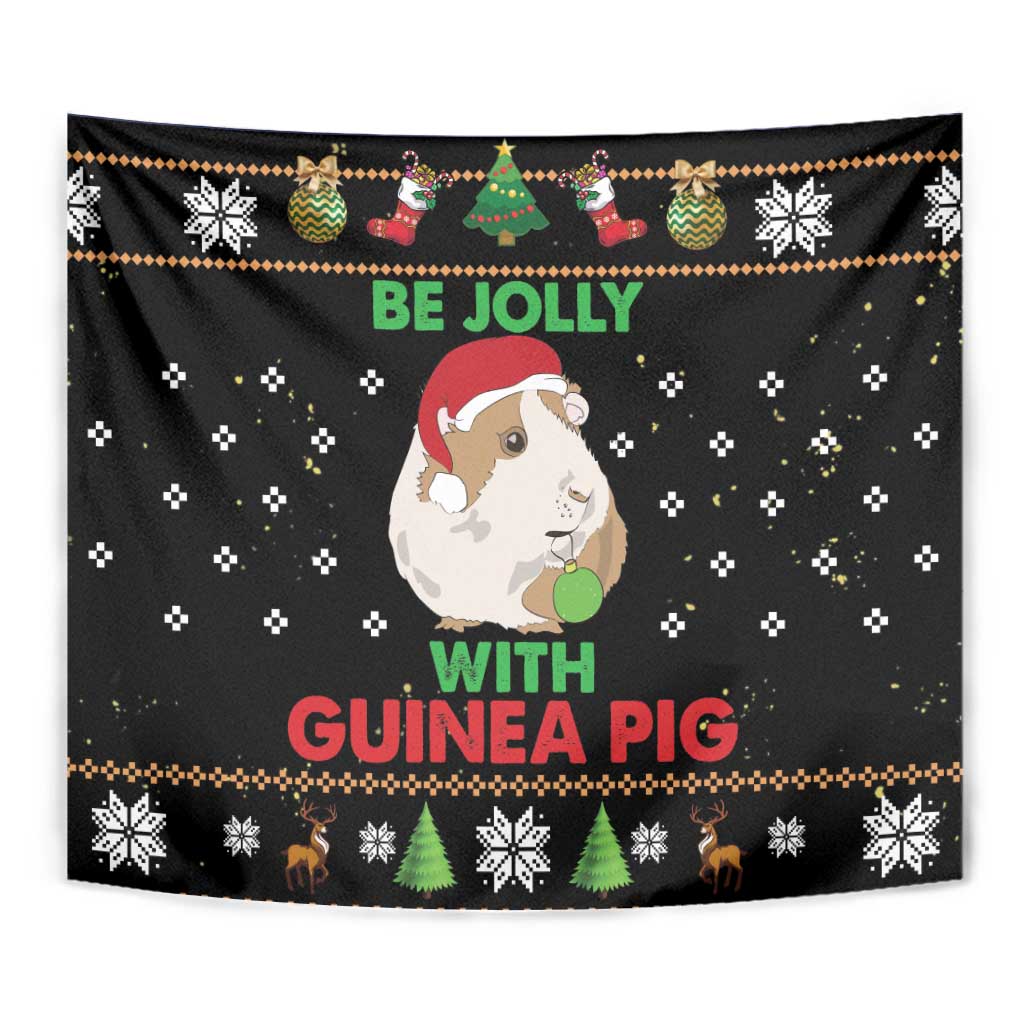 Guinea Pig Christmas Tapestry Be Jolly With Guinea Pig - Wonder Print Shop