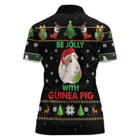 Guinea Pig Christmas Women Polo Shirt Be Jolly With Guinea Pig - Wonder Print Shop