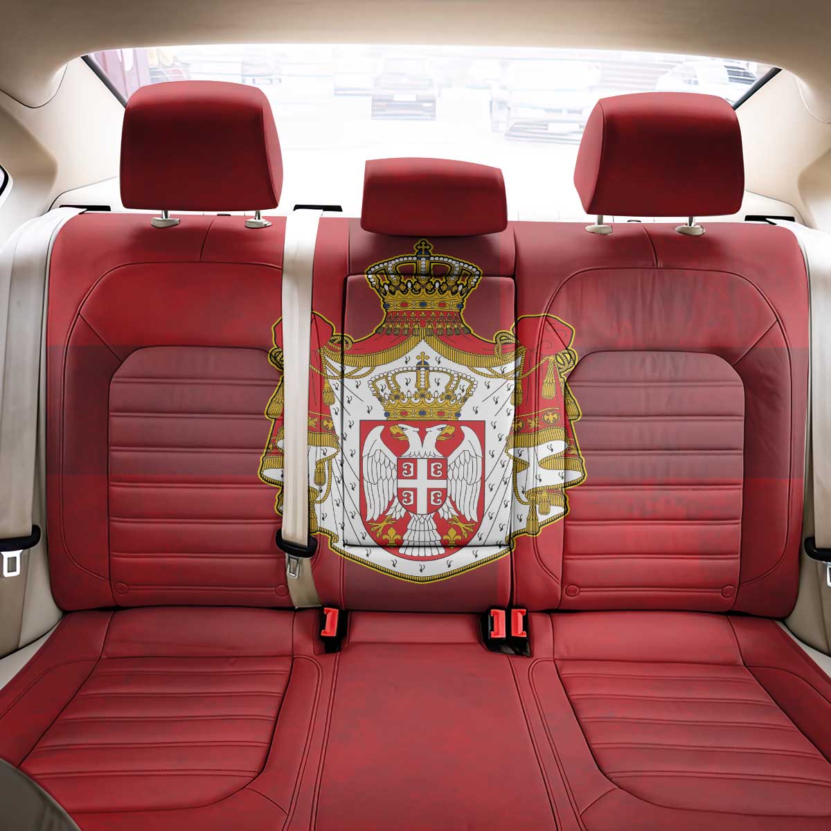 Serbia Back Car Seat Cover Serbian Cross Eagle Tattoo