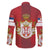 Serbia Family Matching Off The Shoulder Long Sleeve Dress and Hawaiian Shirt Serbian Cross Eagle Tattoo