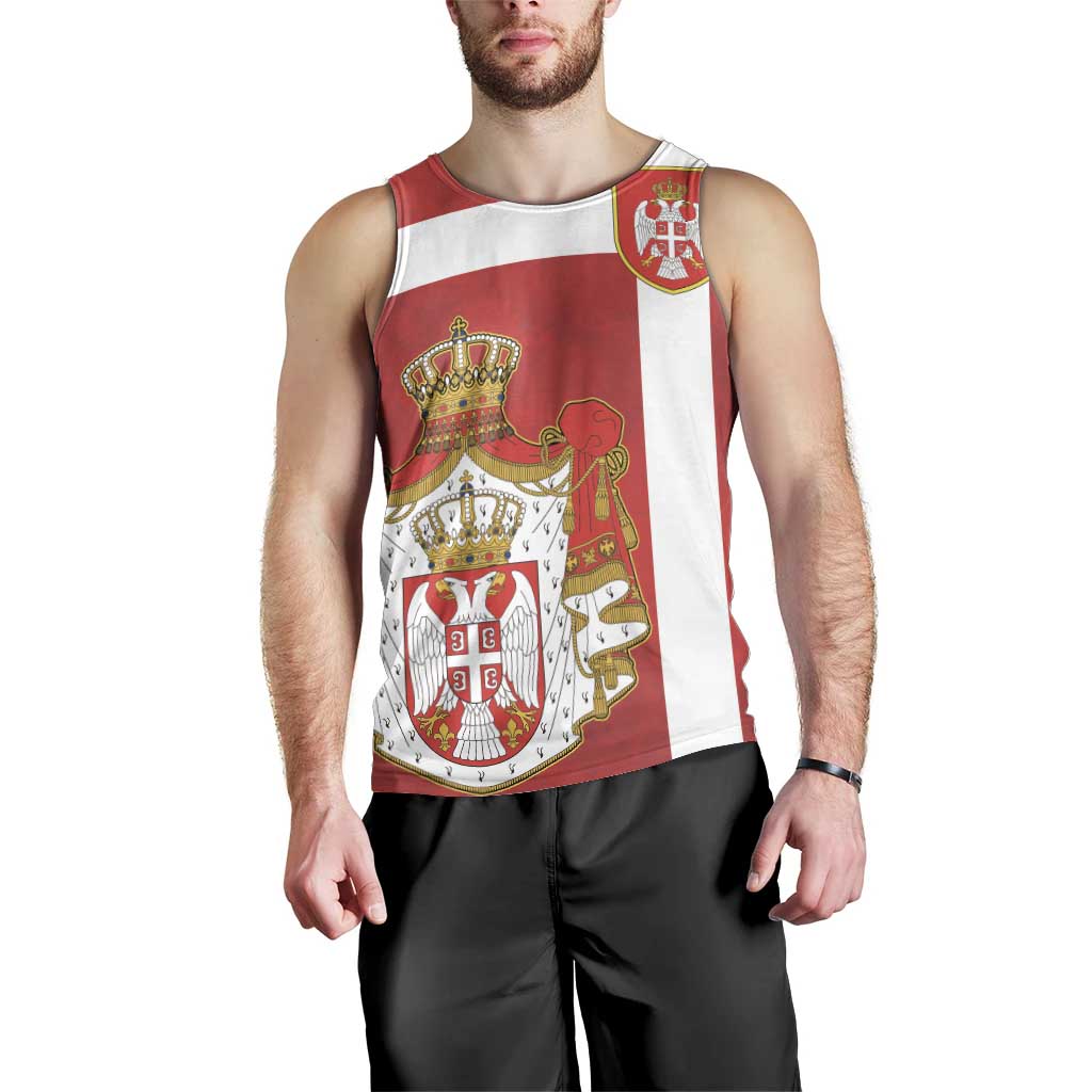 Serbia Men Tank Top Serbian Cross Eagle Tattoo