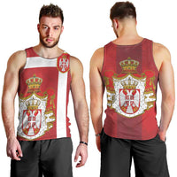 Serbia Men Tank Top Serbian Cross Eagle Tattoo