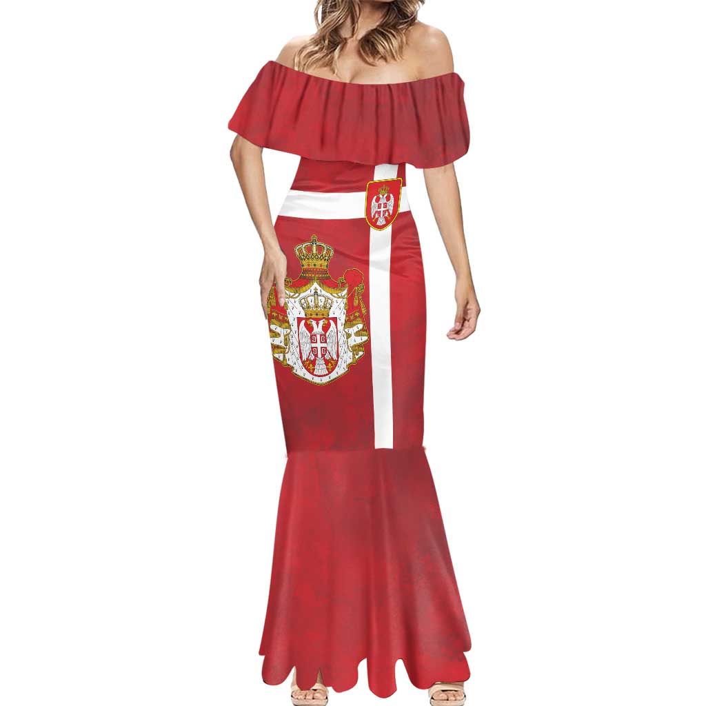 Serbia Mermaid Dress Serbian Cross Eagle Tattoo