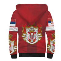 Serbia Sherpa Hoodie Serbian Cross Eagle Tattoo