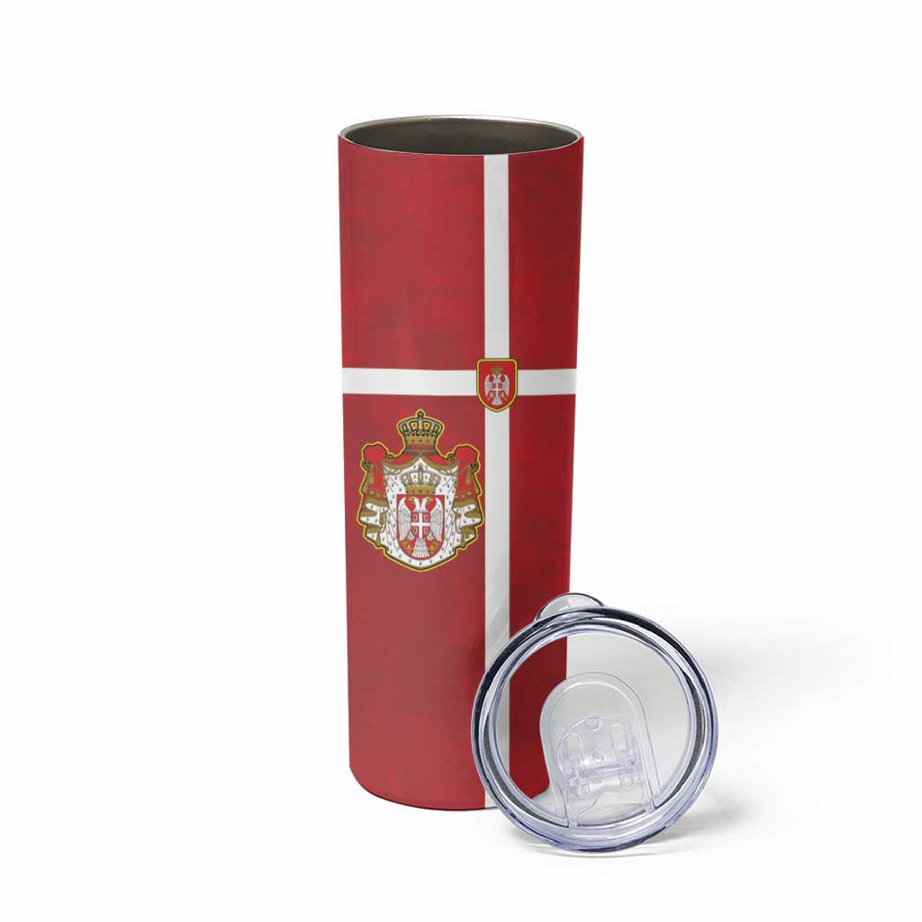 Serbia Skinny Tumbler Serbian Cross Eagle Tattoo