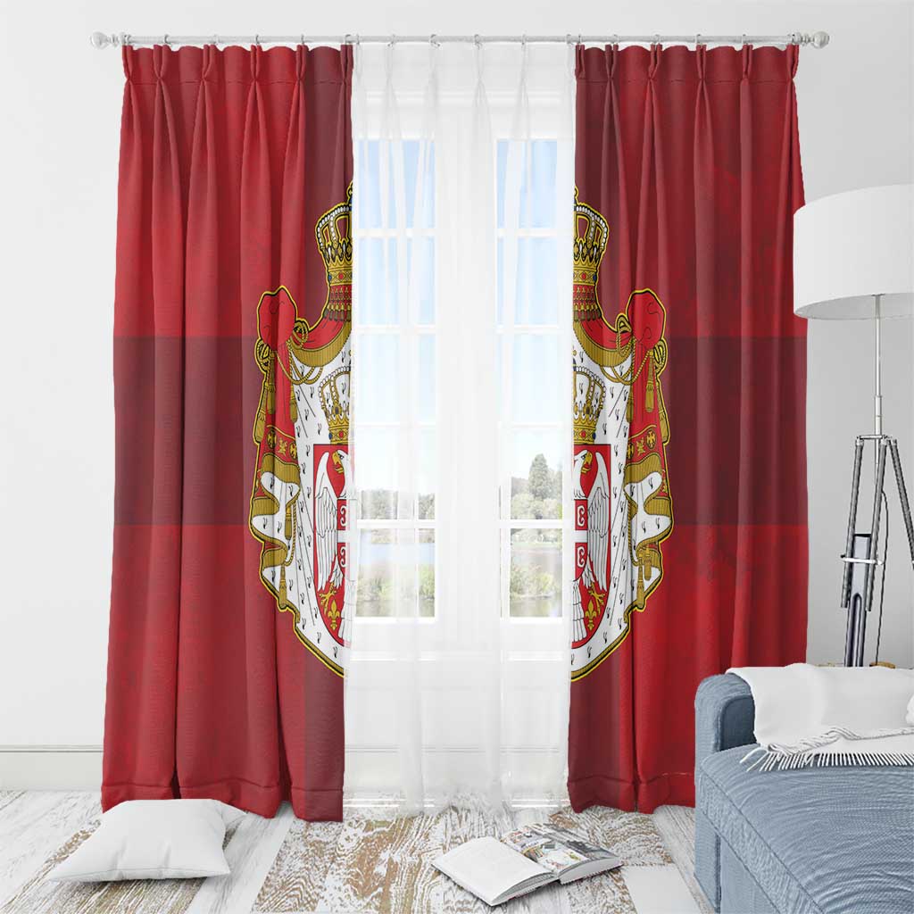 Serbia Window Curtain Serbian Cross Eagle Tattoo