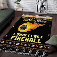 I Said I Cast Fireball Christmas Area Rug I Said I Cast Fireball - Wonder Print Shop