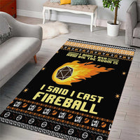 I Said I Cast Fireball Christmas Area Rug I Said I Cast Fireball - Wonder Print Shop