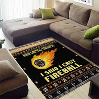 I Said I Cast Fireball Christmas Area Rug I Said I Cast Fireball - Wonder Print Shop