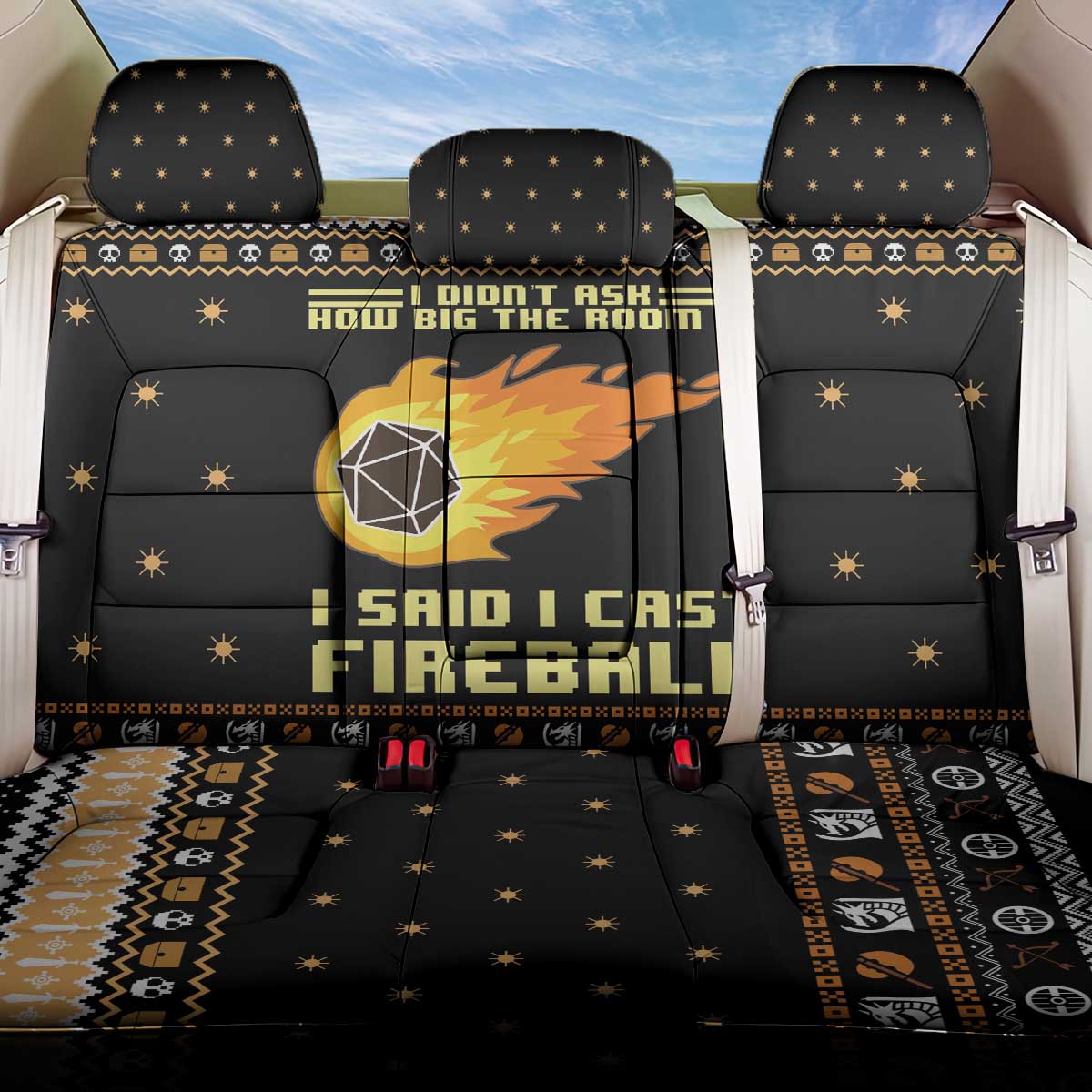 I Said I Cast Fireball Christmas Back Car Seat Cover I Said I Cast Fireball - Wonder Print Shop