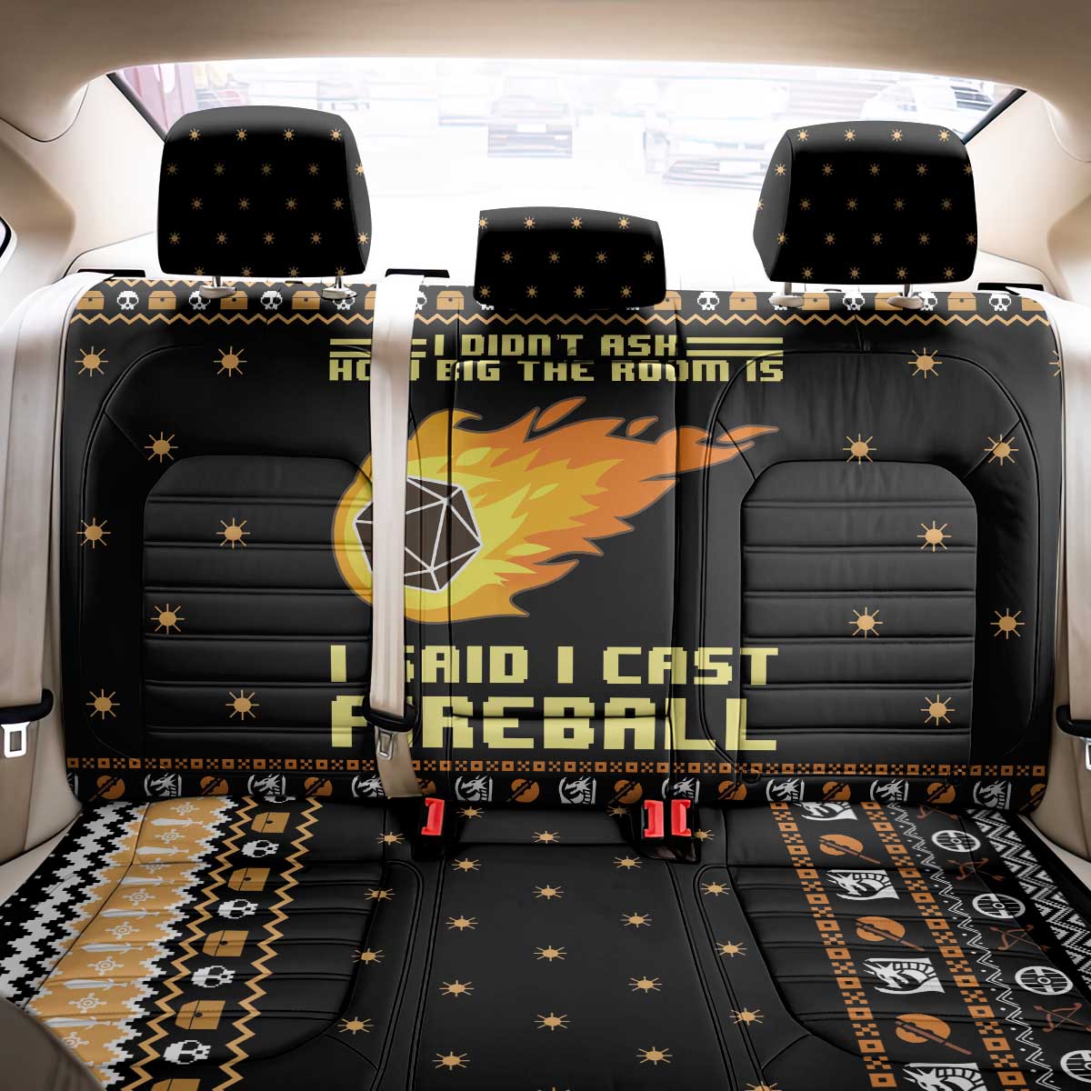 I Said I Cast Fireball Christmas Back Car Seat Cover I Said I Cast Fireball - Wonder Print Shop