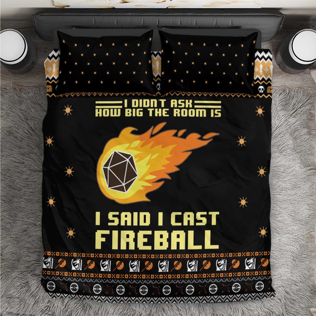 I Said I Cast Fireball Christmas Bedding Set I Said I Cast Fireball - Wonder Print Shop