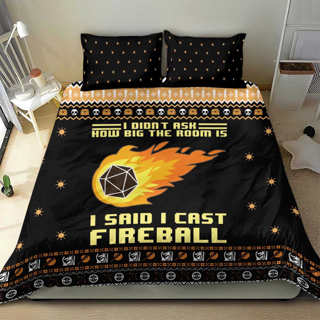 I Said I Cast Fireball Christmas Bedding Set I Said I Cast Fireball - Wonder Print Shop