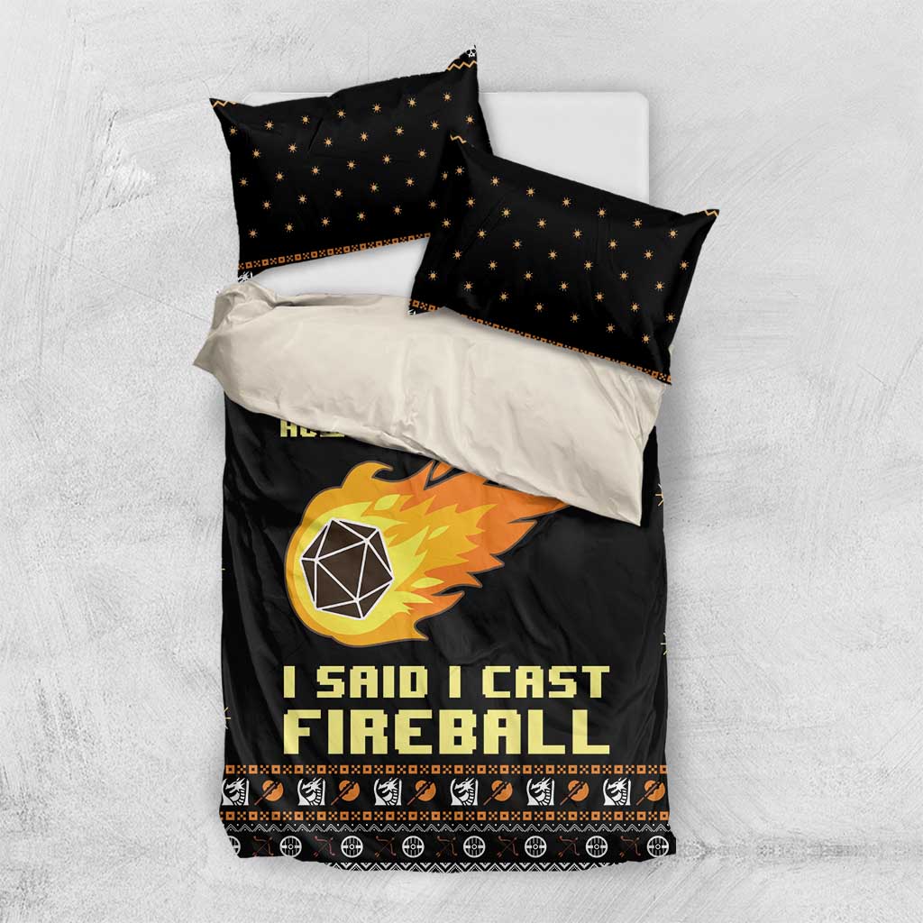 I Said I Cast Fireball Christmas Bedding Set I Said I Cast Fireball - Wonder Print Shop
