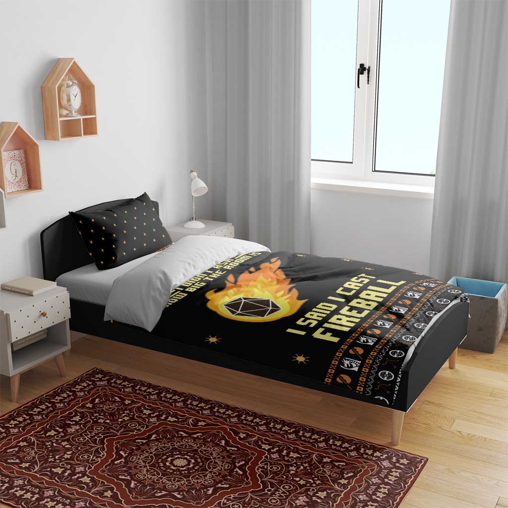 I Said I Cast Fireball Christmas Bedding Set I Said I Cast Fireball - Wonder Print Shop