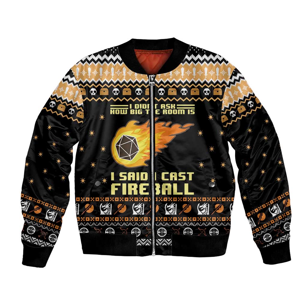 I Said I Cast Fireball Christmas Bomber Jacket I Said I Cast Fireball - Wonder Print Shop