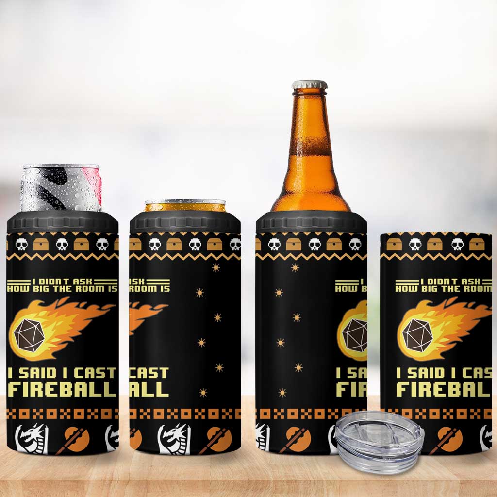 I Said I Cast Fireball Christmas 4 in 1 Can Cooler Tumbler - Wonder Print Shop