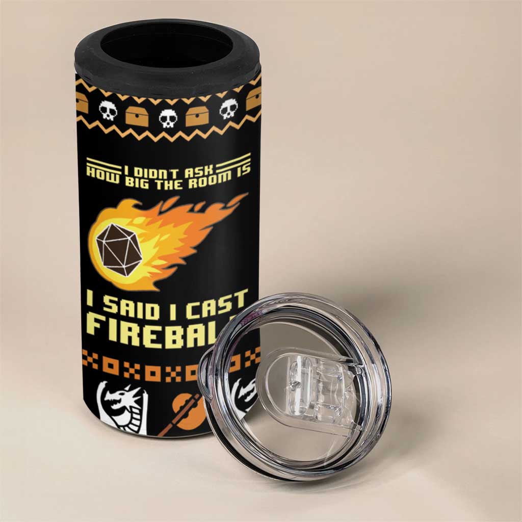 I Said I Cast Fireball Christmas 4 in 1 Can Cooler Tumbler - Wonder Print Shop