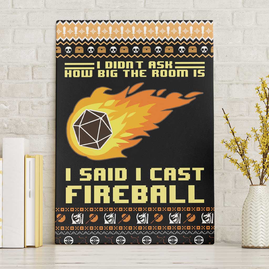 I Said I Cast Fireball Christmas Canvas Wall Art I Said I Cast Fireball - Wonder Print Shop