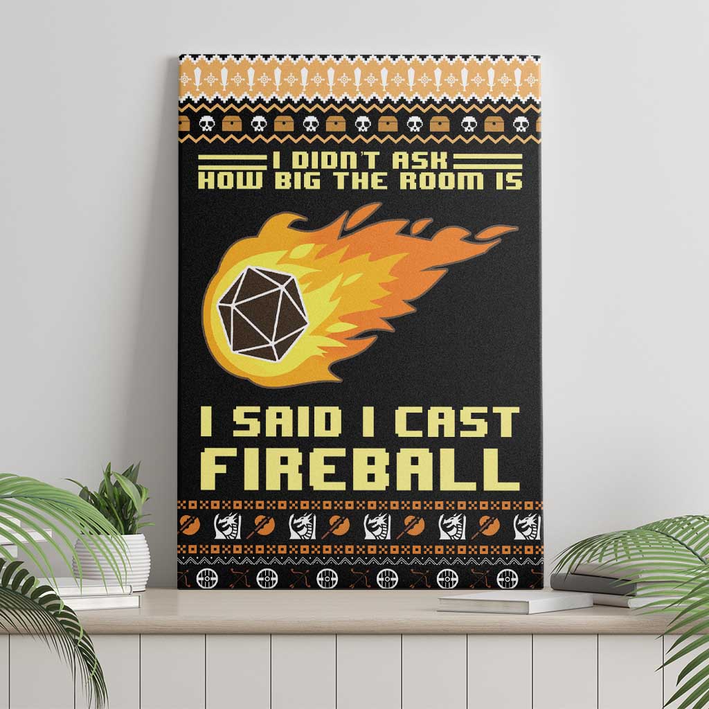 I Said I Cast Fireball Christmas Canvas Wall Art I Said I Cast Fireball - Wonder Print Shop