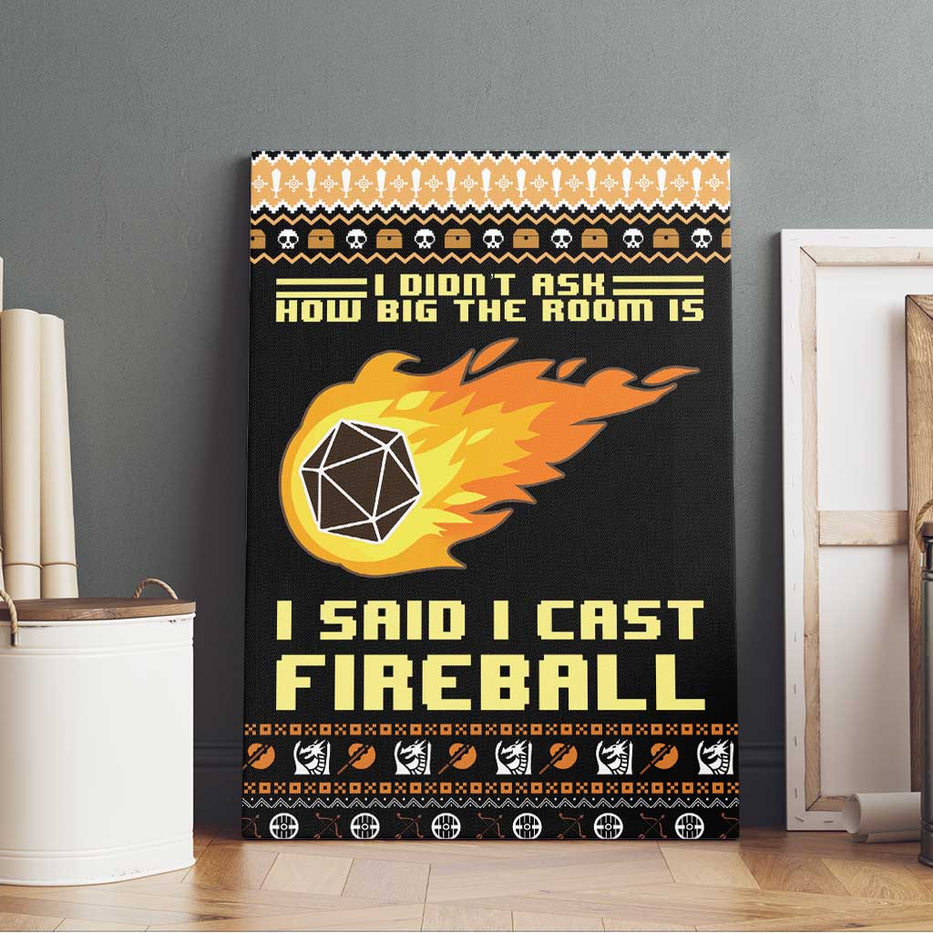 I Said I Cast Fireball Christmas Canvas Wall Art I Said I Cast Fireball - Wonder Print Shop