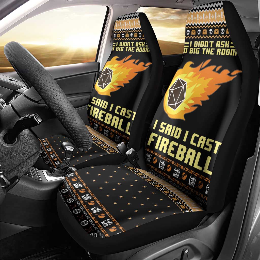 I Said I Cast Fireball Christmas Car Seat Cover I Said I Cast Fireball - Wonder Print Shop