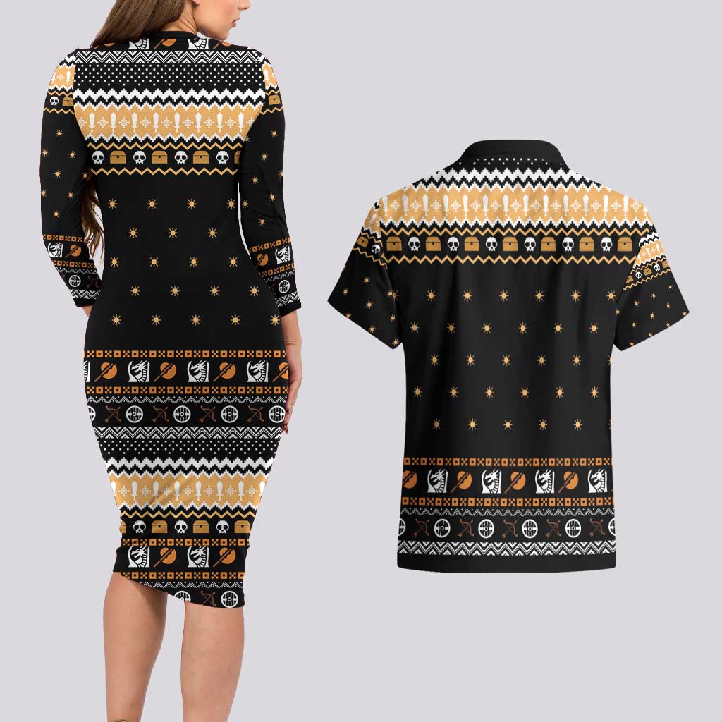 I Said I Cast Fireball Christmas Couples Matching Long Sleeve Bodycon Dress and Hawaiian Shirt I Said I Cast Fireball - Wonder Print Shop