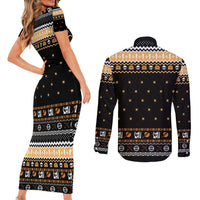 I Said I Cast Fireball Christmas Couples Matching Short Sleeve Bodycon Dress and Long Sleeve Button Shirt I Said I Cast Fireball - Wonder Print Shop
