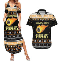 I Said I Cast Fireball Christmas Couples Matching Summer Maxi Dress and Hawaiian Shirt I Said I Cast Fireball - Wonder Print Shop
