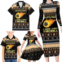I Said I Cast Fireball Christmas Family Matching Long Sleeve Bodycon Dress and Hawaiian Shirt I Said I Cast Fireball - Wonder Print Shop