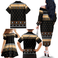 I Said I Cast Fireball Christmas Family Matching Off The Shoulder Long Sleeve Dress and Hawaiian Shirt I Said I Cast Fireball - Wonder Print Shop