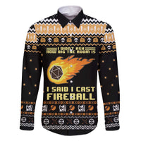 I Said I Cast Fireball Christmas Family Matching Off The Shoulder Long Sleeve Dress and Hawaiian Shirt I Said I Cast Fireball - Wonder Print Shop