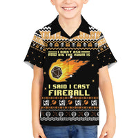 I Said I Cast Fireball Christmas Family Matching Off Shoulder Maxi Dress and Hawaiian Shirt I Said I Cast Fireball - Wonder Print Shop