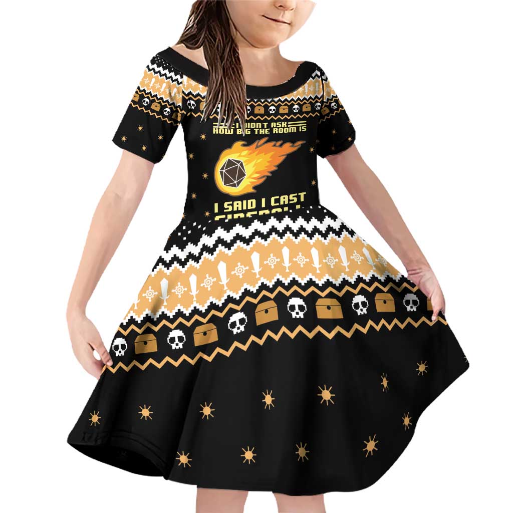 I Said I Cast Fireball Christmas Family Matching Off Shoulder Short Dress and Hawaiian Shirt I Said I Cast Fireball - Wonder Print Shop