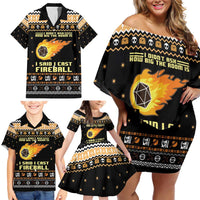 I Said I Cast Fireball Christmas Family Matching Off Shoulder Short Dress and Hawaiian Shirt I Said I Cast Fireball - Wonder Print Shop