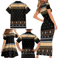 I Said I Cast Fireball Christmas Family Matching Short Sleeve Bodycon Dress and Hawaiian Shirt I Said I Cast Fireball - Wonder Print Shop