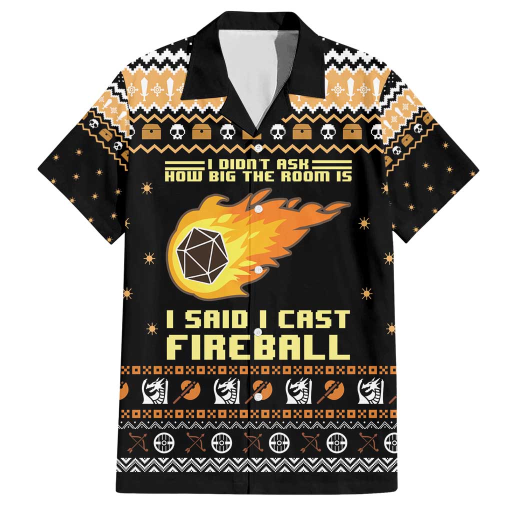 I Said I Cast Fireball Christmas Family Matching Short Sleeve Bodycon Dress and Hawaiian Shirt I Said I Cast Fireball - Wonder Print Shop