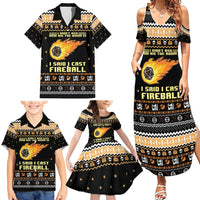 I Said I Cast Fireball Christmas Family Matching Summer Maxi Dress and Hawaiian Shirt I Said I Cast Fireball - Wonder Print Shop
