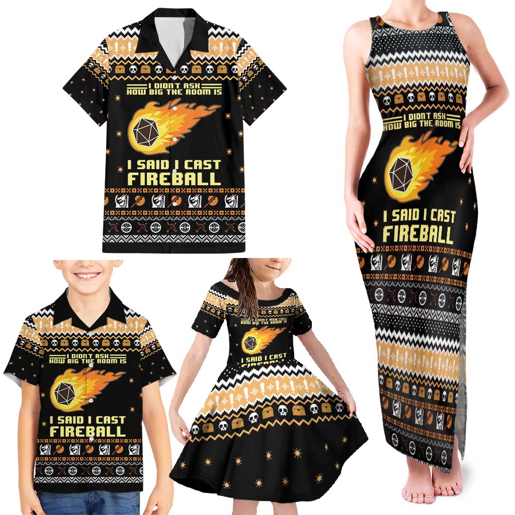 I Said I Cast Fireball Christmas Family Matching Tank Maxi Dress and Hawaiian Shirt I Said I Cast Fireball - Wonder Print Shop