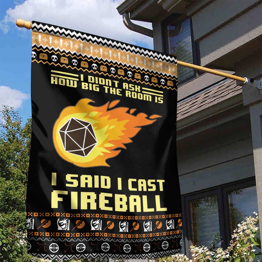 I Said I Cast Fireball Christmas Garden Flag I Said I Cast Fireball - Wonder Print Shop