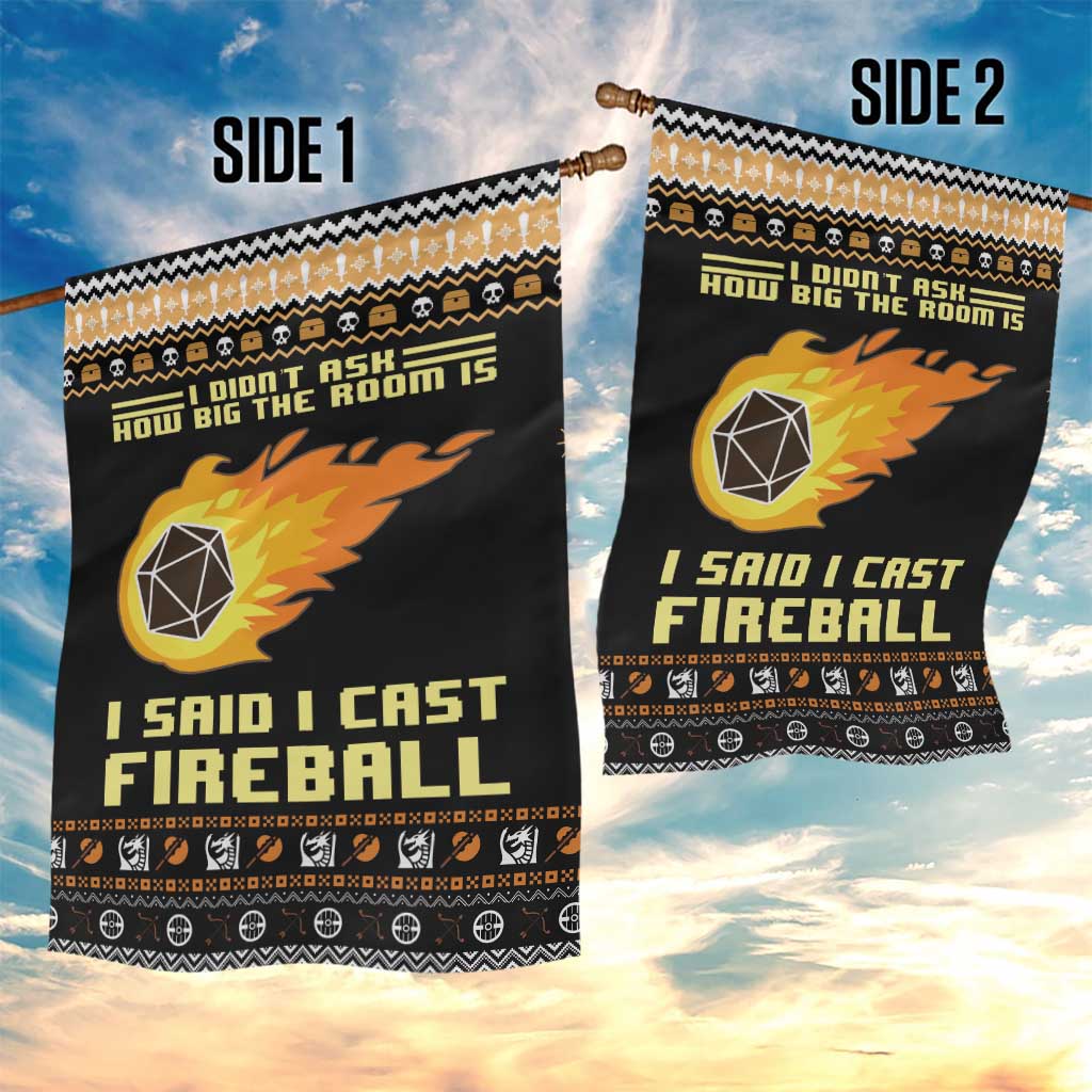 I Said I Cast Fireball Christmas Garden Flag I Said I Cast Fireball - Wonder Print Shop