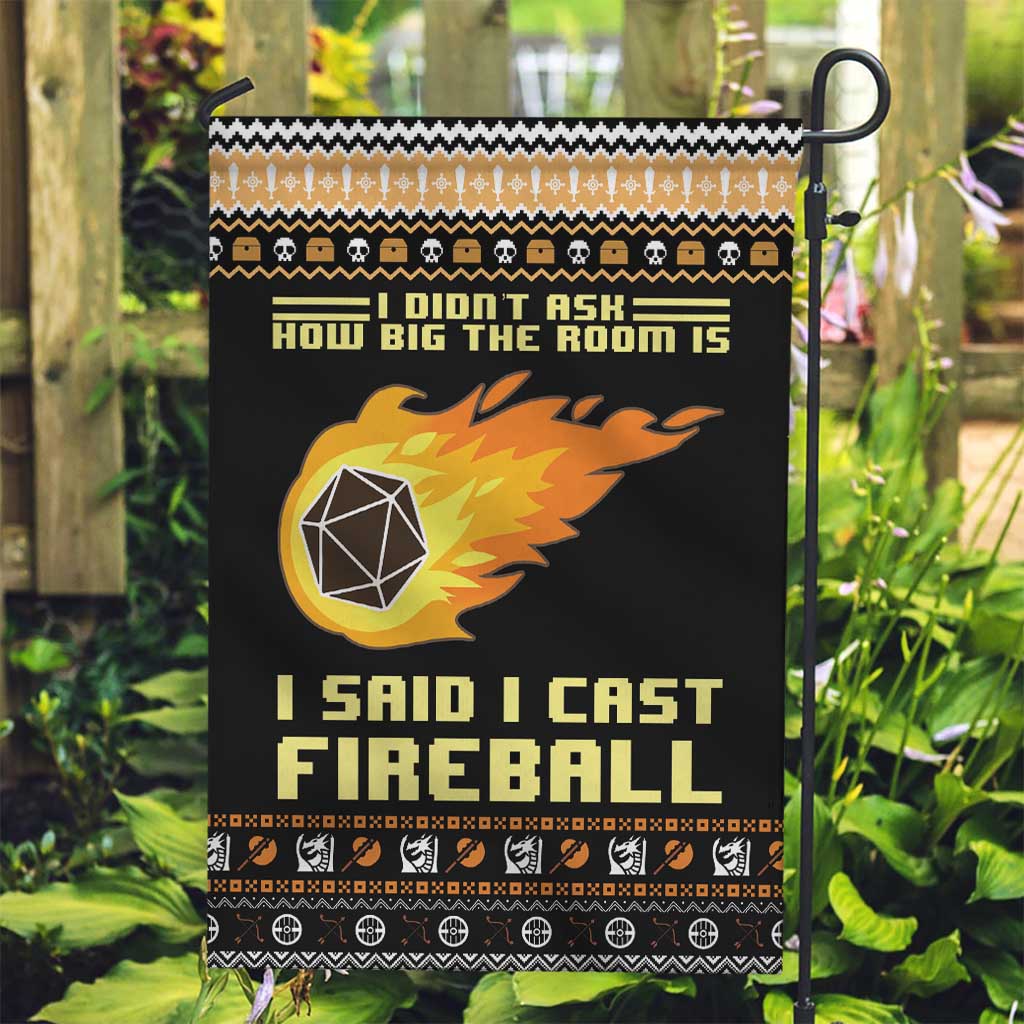 I Said I Cast Fireball Christmas Garden Flag I Said I Cast Fireball - Wonder Print Shop